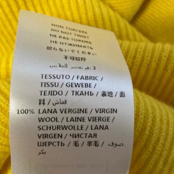 Stella McCartney 100% Virgin Wool Yellow Sweater, Size 36 - Picture 9 of 9